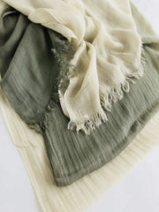 Casual Linen Scarf Lightweight Natural Head Wrap Cotton Shawl with Color Atta... 07FC0E-D4 - KOEEK