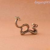 5.6cm Chinese Brass Ganoderma Snake Hand-carved Statue Home Desktop Decoration 07FC0E-D4 - KOEEK