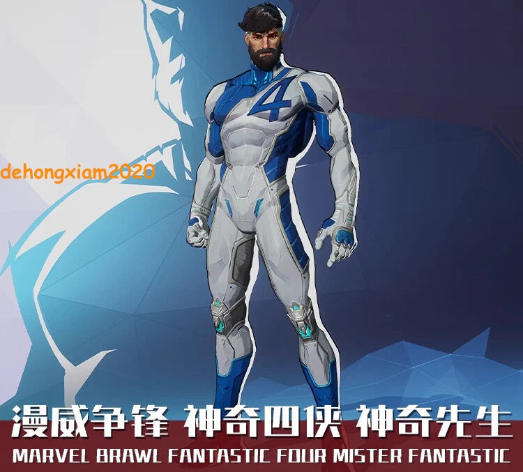 Marvel Rivals Mister Fantastic Costume Cosplay Jumpsuit Carnival Suit Halloween 07FC0E-D4 - KOEEK