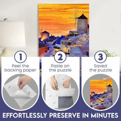 Ultra Adhesion Puzzle Glue Sheets,64 Puzzle Saver Sheets Preserves 8×1000 Pieces 07FC0E-D4 - KOEEK