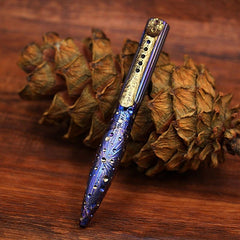 Titanium Pocket Ball Pen Business Office Signature Pen Outdoor Record EDC 07FC0E-D4 - KOEEK