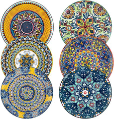 Dinner Plate Set, Ceramic Colorful Dinner Plates for Kitchen and Dining Room 07FC0E-D4 - KOEEK