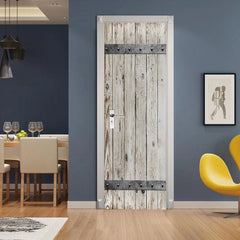 3D Simulation Wooden Door Self Adhesive Bedroom Door Murals Decals Wall Sticker 07FC0E-D4 - KOEEK