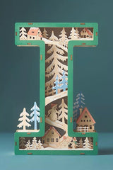 ANTHROPOLOGIE WONDERLAND SCENE MONOGRAM LETTER I CHRISTMAS HOLIDAY LIGHT UP ANTHROPOLOGIE - KOEEK