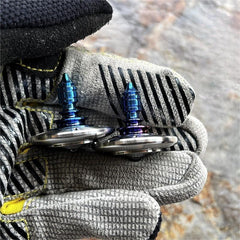 Titanium Stainless Steel Spinning Top Gyroscope Gyro Desktop Fidget Toy EDC Gift 07FC0E-D4 - KOEEK