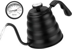 Tea Kettle with Thermometer Pot Black Stovetop Tea Kettle 40 oz 1200ml Gooseneck 07FC0E-D4 - KOEEK