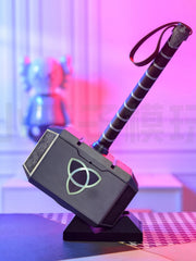 19in Marvel Legends Avengers Thor Mjolnir 1:1 Hammer Full Metal LED Sounds Prop 07FC0E-D4 - KOEEK