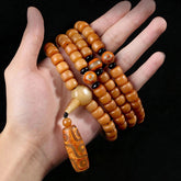 Bodhi Root Bracelet 108 High-throw Wenwan Buddha Beads Rosary Beads Nine-eye Dzi 07FC0E-D4 - KOEEK