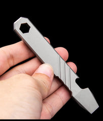 Titanium Alloy Multi Tools Pry Bar Crowbar Bottle Opener Wrench Outdoor EDC 07FC0E-D4 - KOEEK