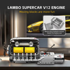 new Mould King 10202 W12 Engine Motor Adjustable Speed Building Block Toy Collector MOULD KING - KOEEK