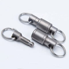 EDC TC4 Titanium Insert Buckle Gimbal Ring Portable Double Keychain Pendant Tool EDC - KOEEK
