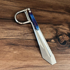 EDC Titanium Pry Bar Crowbar Wrench with Pocket Clip Outdoor Camping Multi Tools 07FC0E-D4 - KOEEK