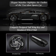 new Mould King 13163 Black Lacquer Racing Super Car RC Model Building Block Toy MOC MOULD KING - KOEEK