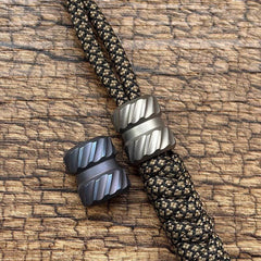 Titanium Keychain Parachute Cord Knife Bead Pendant Lanyard EDC Zipper Head 07FC0E-D4 - KOEEK