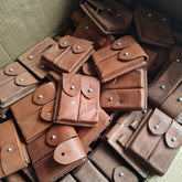 2pcs Surplus Chinese Type 54 Magazine Pouch Leather Waist Bag 07FC0E-D4 - KOEEK
