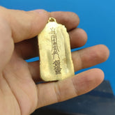 Brass Taoist Zhao Gongming Wealth God Pendant Tag Talisman Keychain Charm 07FC0E-D4 - KOEEK