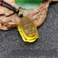 Crystal Buddha Pendant Necklace Accessories Amulet Carved Jewelry Buddhist 07FC0E-D4 - KOEEK