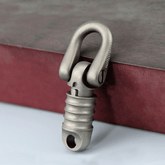 360 Degree Rotation Titanium Gimbal Keychain Car Keychain with U Buckle EDC Tool 07FC0E-D4 - KOEEK