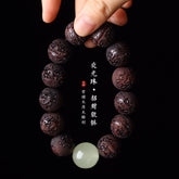 18mm Moonstone Pixiu Carved Beads Bracelet Rosewood Buddhist Prayer Jewelry 07FC0E-D4 - KOEEK