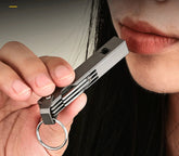 5-in-1 Pocket Safety Whistle Multi Purpose tool Outdoor Camping Folding Blade 07FC0E-D4 - KOEEK
