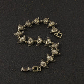 Aged Brass Bracelet Vintage Style Handcrafted Jewelry Men Women Couples Gift 07FC0E-D4 - KOEEK