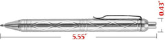 EDC Practical Stainless Steel Ballpoint Pen Signature Pens with 5pcs G2 Refills 07FC0E-D4 - KOEEK