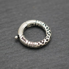 Hot Large Link Lock Jump Ring Sterling Silver Charm Pendant Locking Clasp 07FC0E-D4 - KOEEK