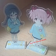 2Pcs/Set Puella Magi Madoka Magica Acrylic Desktop Stand Figure Collection Decor 07FC0E-D4 - KOEEK