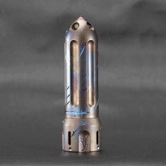Outdoor EDC Hand Carved Titanium Waterproof Box Pill Case Storage Tank Portable 07FC0E-D4 - KOEEK