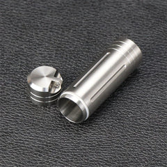 EDC Titanium Alloy Waterproof Case Portable Pill Medicine Capsule Storage Box 07FC0E-D4 - KOEEK