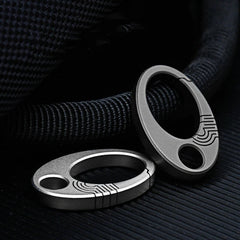 2PCS EDC Mini Titanium Carabiner Keychain Clip Quickly Release Key Chain Hook 07FC0E-D4 - KOEEK