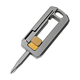 EDC Titanium Alloy Screwdriver Holder Storage Box Dismantling Portable Tools 07FC0E-D4 - KOEEK