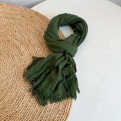 Mens Wool Blend Soft Winter Warm Scarf Shawl Forest Green Bandana Neckerchief 07FC0E-D4 - KOEEK