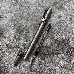 Titanium Alloy Bolt Action Pen Rollerball Pen Ballpoint Gel Pen G2 Refills EDC 07FC0E-D4 - KOEEK