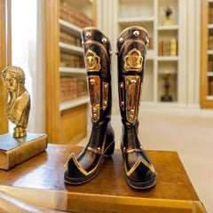 Game Identity Ⅴ Black Crow Zipper Long Boot Thick Soled Cosplay Costume Shoes 07FC0E-D4 - KOEEK