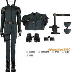 Thunderbolts* Yelena Belova Jumpsuit Outfit Black Widow Cosplay Costume Full Set 07FC0E-D4 - KOEEK