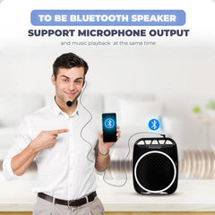Portable megaphone with headset microphone rechargeable ultra-lightweight 07FC0E-D4 - KOEEK
