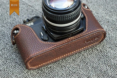 Leather Handmade Half Case Protector Cover For Nikon FM2 FE2 Camera 07FC0E-D4 - KOEEK