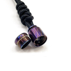 Hot Timascus Parachute Cord Knife Bead Necklace Keychain Pendant Lanyard EDC 07FC0E-D4 - KOEEK