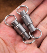 EDC TC4 Titanium Insert Buckle Gimbal Ring Portable Double Keychain Pendant Tool EDC - KOEEK