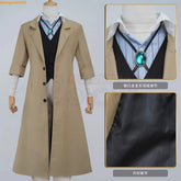 Bungo Stray Dogs Dazai Osamu Costume Men Shirt Windbreak Halloween Cosplay Suit 07FC0E-D4 - KOEEK