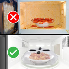 Magnetic Microwave Splash Guard, Transparent Microwave Cover for Foods