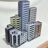 1: 87 Building High rise City Scene Model Train Railway Modern Office Kit Toy 07FC0E-D4 - KOEEK