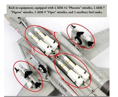 1/72 F-14A Tomcat VF-111 Miss Molly Alloy Plastic Model Kit DIY Assembly Display 07FC0E-D4 - KOEEK