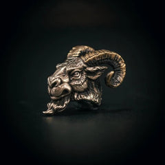 Goat Head Sculpture Bead EDC Pull Keychain Knife Pendant Lanyard Paracord Toys 07FC0E-D4 - KOEEK