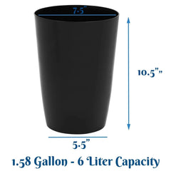 Small trash can - 1.58 gallon open top trash can, compact trash can 07FC0E-D4 - KOEEK