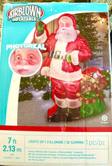 Classic Santa Inflatable with LED lights, by Gemmy, 7 ft tall GEMMY - KOEEK