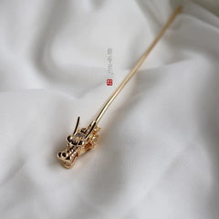 Ancient Hanfu Hairpin Hair Step Shake Headdress Hair Stick Dragon Head Stick A 07FC0E-D4 - KOEEK