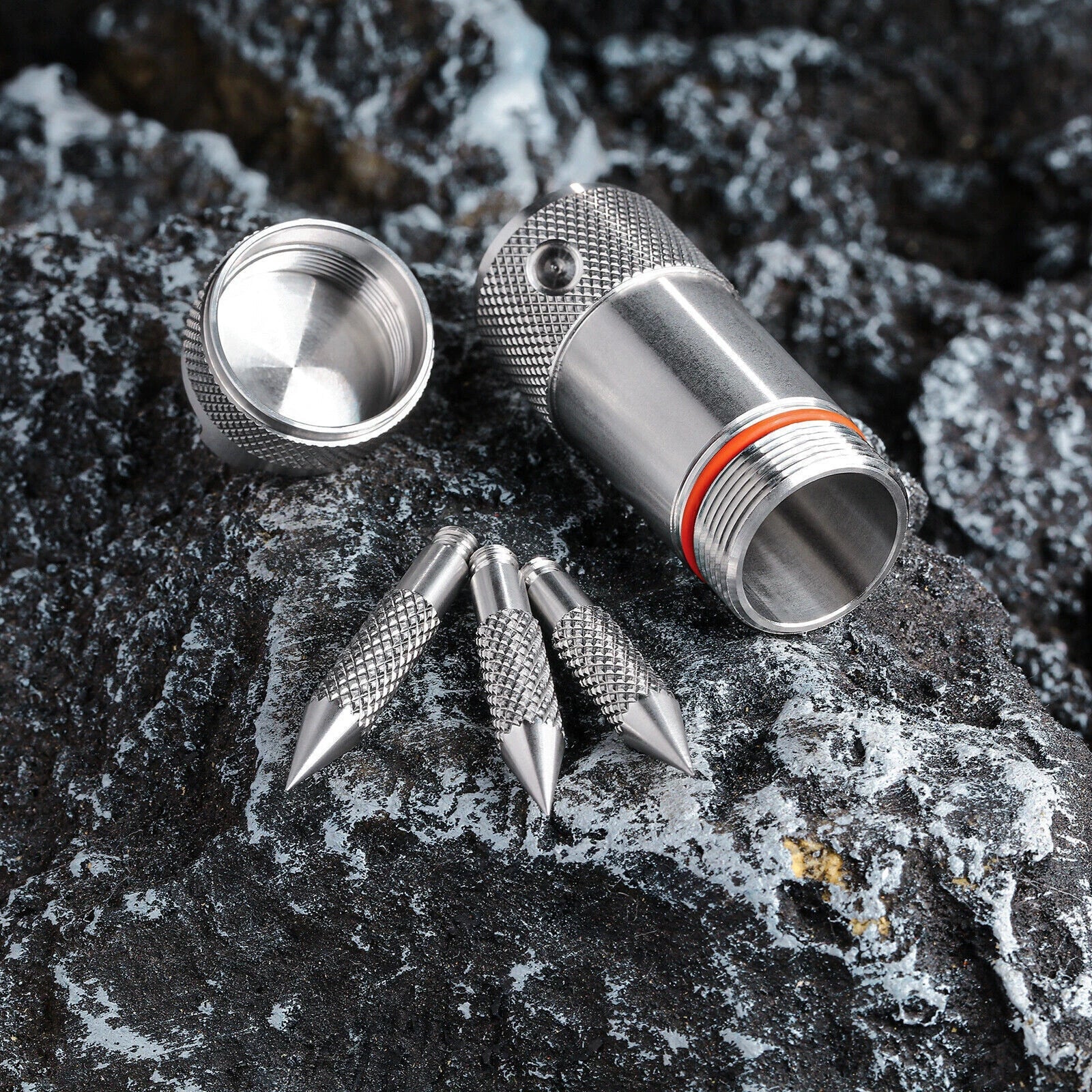 EDC Capsule Grappling Hook Waterproof Container Throw out Hook Anchor Tool 07FC0E-D4 - KOEEK