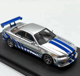 1:64 Nissan Skyline GT-R R34 JDM Racing Car Diecast Vehicle Collectible Figure 07FC0E-D4 - KOEEK